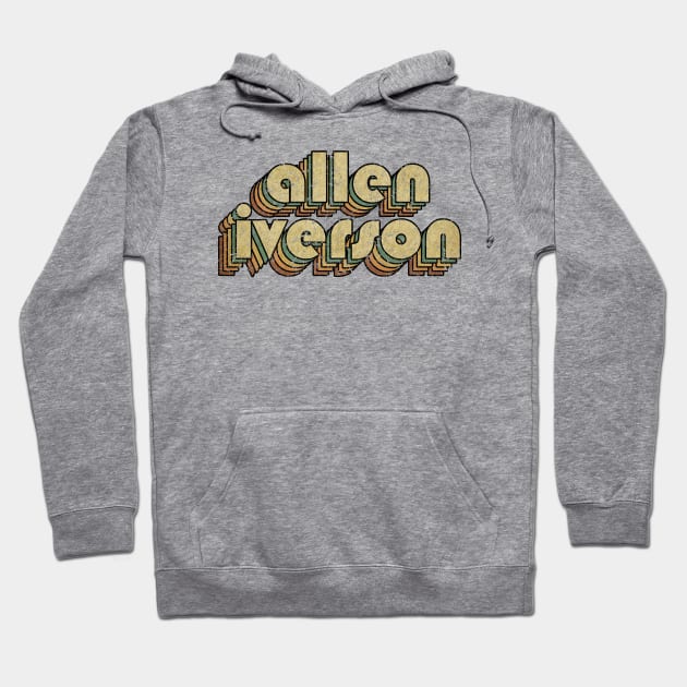 Allen Iverson // Vintage Rainbow Typography Style // 70s Hoodie by JULIAN AKBAR PROJECT